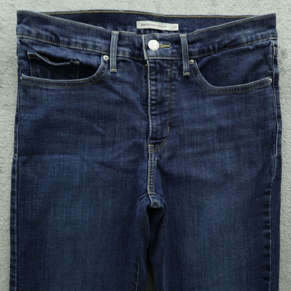 Levi's 314 Jeans Women's Size 30 Mid-Rise Shaping Straight Denim 29.5" Inseam - Picture 11 of 16